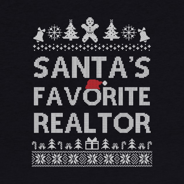 Santa's Favorite Realtor Christmas Mens Womens Funny Gift by SloanCainm9cmi